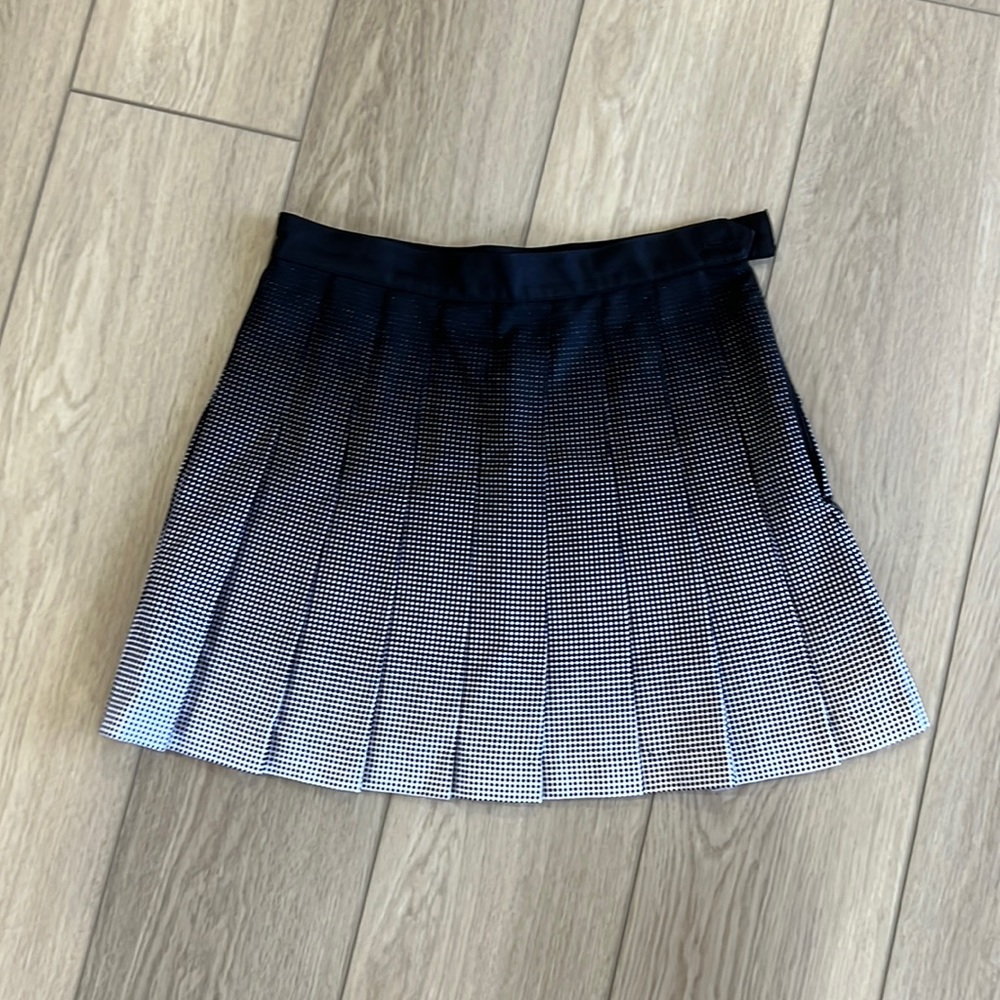 Gradient Pleated Mini Skirt